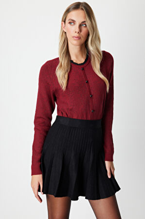 ON TRİKO Piliseli Mini Triko Etek 60203-26k