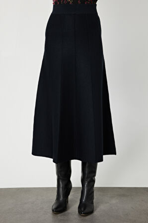 ON TRİKO Pileli Midi Triko Etek 65210-26k