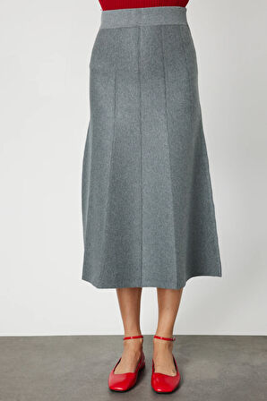 ON TRİKO Pileli Midi Triko Etek 65210-26k