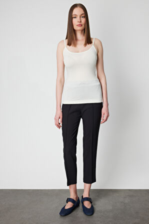 ON TRİKO Simli Kumaş Askılı Bluz 61391-26k