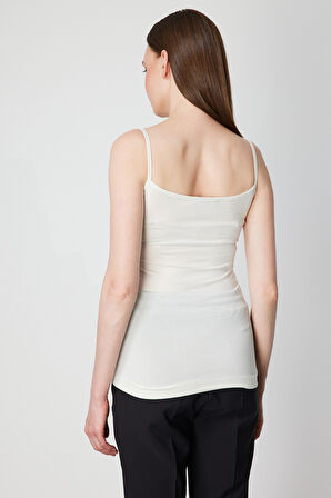 ON TRİKO Simli Kumaş Askılı Bluz 61391-26k