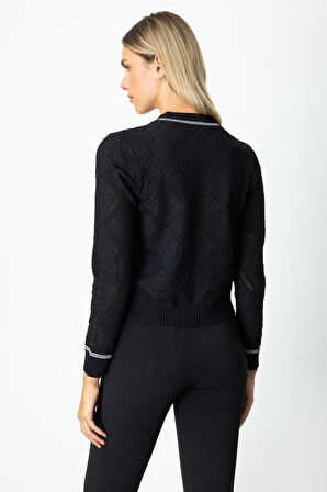 ON TRİKO V Yaka Kabartmalı Hırka 60950-26k