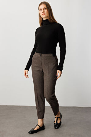 EKOL Beli Kalın Lastikli Dar Paça Pantolon 1019-26k