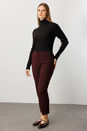 EKOL Beli Kalın Lastikli Dar Paça Pantolon 1019-26k