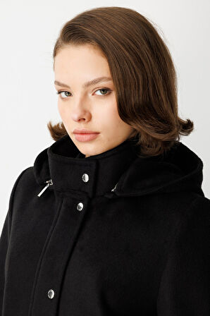 EKOL Kapüşonlu Kapak Cepli Kaşe Mont 6041-26k