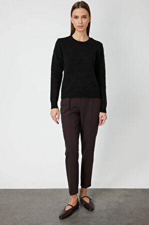 ON TRİKO Kabartmalı Triko Kazak 66363-26k