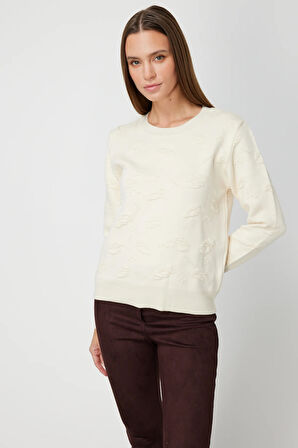 ON TRİKO Kabartmalı Triko Kazak 66363-26k