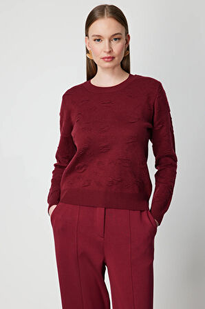 ON TRİKO Kabartmalı Triko Kazak 66363-26k