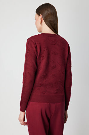 ON TRİKO Kabartmalı Triko Kazak 66363-26k