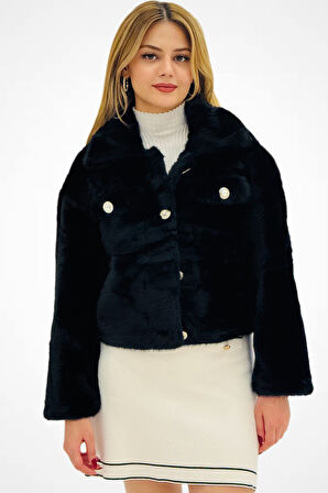 BDK Yumuşak Dokulu Peluş Kısa Mont 6605-26k