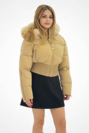 Kürk Detaylı Kısa Mont 5484-26k