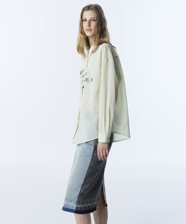 TWIST Slogan Ve Görsel Baskılı Oversize Gömlek TS1260025110