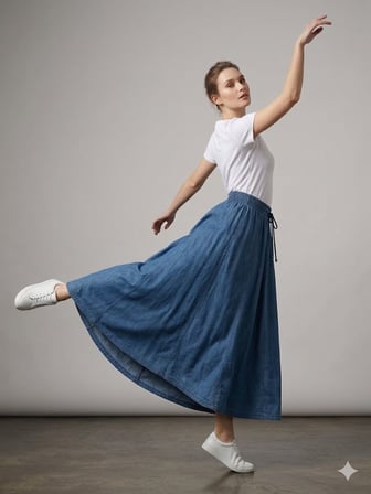 SEDNA Beli Lastikli Mevlana Etek 7403