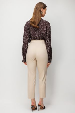 EKOL Beli Kalın Lastikli Dar Paça Pantolon 4168