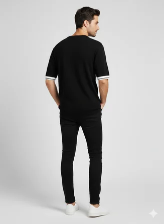 XINT Kolları Şeritli T-Shirt 801901