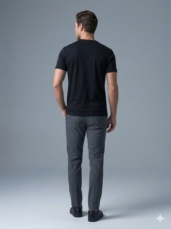 DORSS Erkek Siyah Basic Bisiklet Yaka T-Shirt 20500
