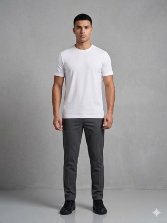 DORSS Erkek Siyah Basic Bisiklet Yaka T-Shirt 20500