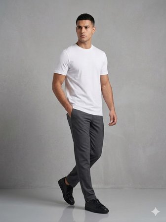 DORSS Erkek Siyah Basic Bisiklet Yaka T-Shirt 20500