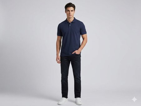GUESS Erkek Polo Yaka Kısa Kollu Basic T-Shirt M6GP18K3086