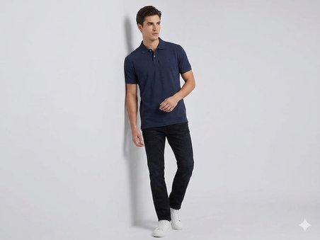 GUESS Erkek Polo Yaka Kısa Kollu Basic T-Shirt M6GP18K3086
