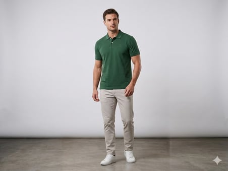 GUESS Erkek Polo Yaka Kısa Kollu Basic T-Shirt M6GP18K3086