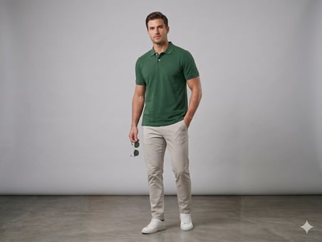GUESS Erkek Polo Yaka Kısa Kollu Basic T-Shirt M6GP18K3086