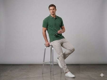 GUESS Erkek Polo Yaka Kısa Kollu Basic T-Shirt M6GP18K3086