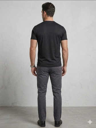 GUESS Erkek Siyah Bisiklet Yaka Kısa Kollu Spor ve Günlük T-Shirt Z6GI05K2846