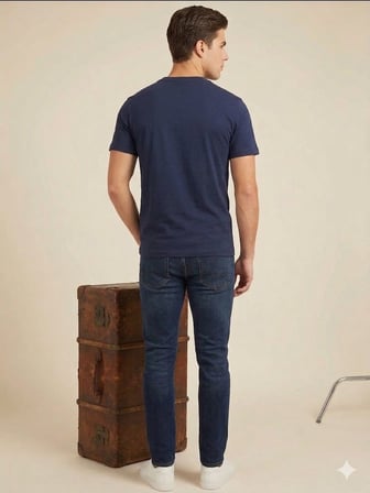 GUESS Erkek Bisiklet Yaka Logolu Tenis Baskılı Slim Fit T-Shirt Z6GI16K3206