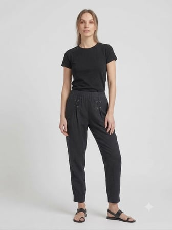 DAİDO Bağcıklı Beli Lastikli Casual Pantolon 03111