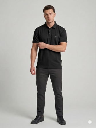 ALLEGRO Yakası Düğmeli Kolları Lastikli T-shirt  6720