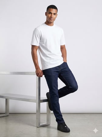 VAGANZA Modern Fit Siyah Erkek Basic T-Shirt 1000