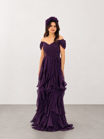 FOR COSTUME Fırfırlı Abiye 10589
