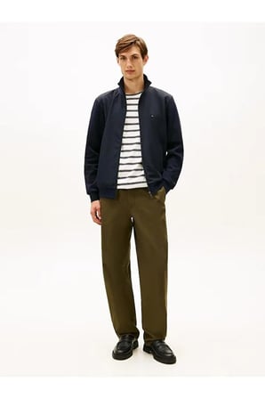 TOMMY HILFIGER Pamuklu Regular Fit Dik Yaka Fermuarlı Erkek Mont MW0MW41758DW5