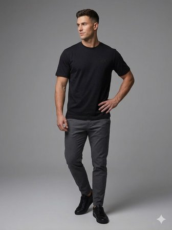 XINT Modern Fit Siyah Erkek Tişört 502395