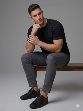 XINT Modern Fit Siyah Erkek Tişört 502395