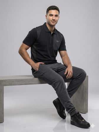 XINT Erkek Polo Yaka Basic T-Shirt 502305