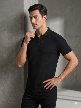 KİP Erkek Triko Polo Yaka Kısa Kollu T-Shirt 10134