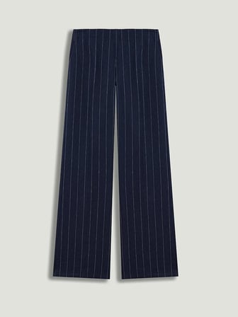 NOCTURNE Çizgili Geniş Paça Pantolon 3520
