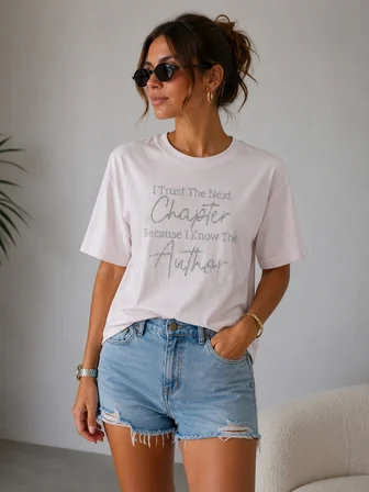 IT'S BASIC Baskılı T-Shirt 5080