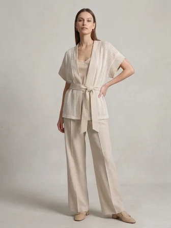 BEETHOVEN Kuşaklı Kimono Ve Pantolon Takım 30732