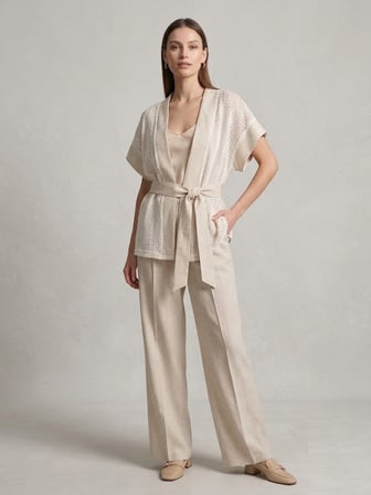 BEETHOVEN Kuşaklı Kimono Ve Pantolon Takım 30732
