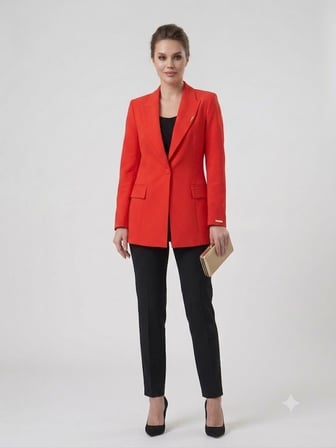 BEETHOVEN KADELLİ Kruvaze Yaka Klasik Kesim Blazer Ceket 56475