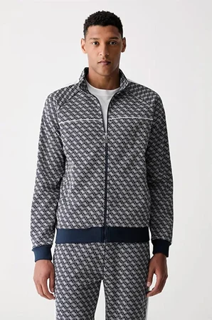 GUESS Parimo Dik Yaka Tam Fermuarlı Sweatshirt Z6YQ16K4620