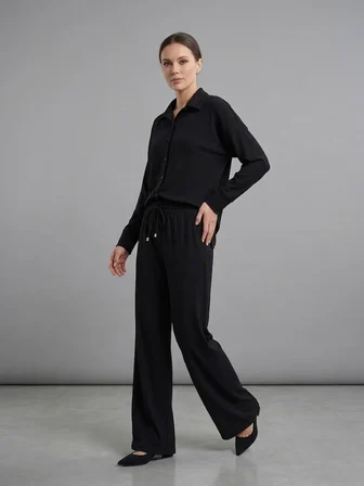 ON TRİKO Kadife Oversize Gömlek 14300