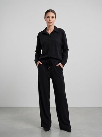 ON TRİKO Kadife Oversize Gömlek 14300