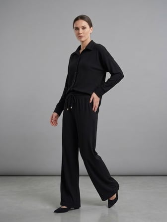 ON TRİKO Kadife Oversize Gömlek 14300