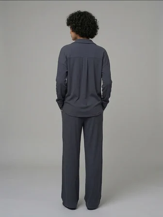 ON TRİKO Kadife Oversize Gömlek 14300
