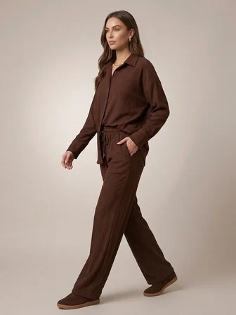 ON TRİKO Kadife Oversize Gömlek 14300