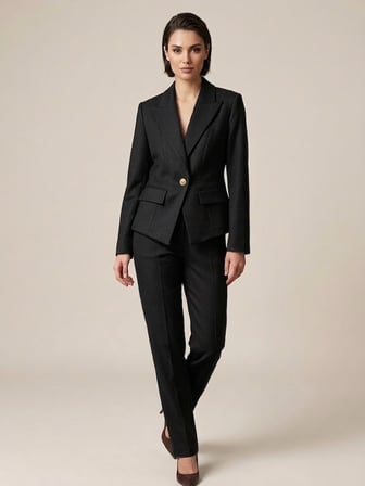 EKOL Gold Düğmeli Kruvaze Yaka Blazer Ceket 4141